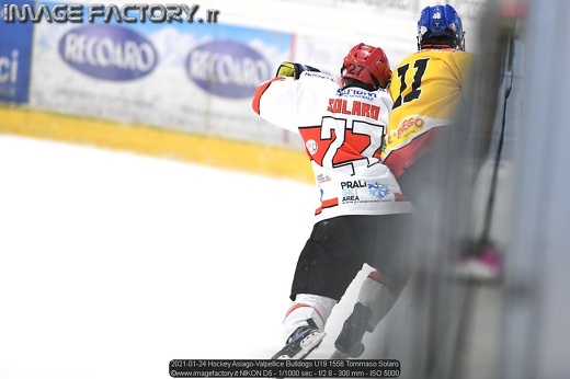 2021-01-24 Hockey Asiago-Valpellice Bulldogs U19 1556 Tommaso Solaro